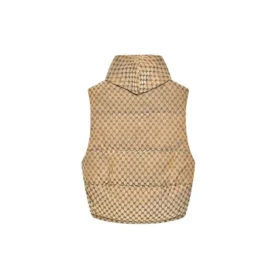 Balenciaga x Gucci The Hacker Project Hacker Cocoon Puffer Gilet Weste „Beige“ 681884TLO539585