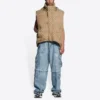 Balenciaga x Gucci The Hacker Project Hacker Cocoon Puffer Gilet Weste „Beige“ 681884TLO539585