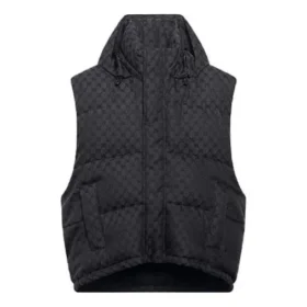 Balenciaga x Gucci The Hacker Project Hacker Cocoon Puffer Gilet Weste „Schwarz“ 681884TLO531269