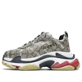 Balenciaga x Gucci The Hacker Project Triple S „Beige Navy Red“ 681066ULZ109795