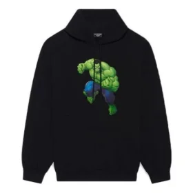 Balenciaga x Marvel Hulk-Hoodie, Medium Fit „Schwarz“ 600583TLV581000 Balenciaga x Marvel Hulk-Hoodie, Medium Fit „Schwarz“ 600583TLV581000