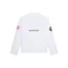 Balenciaga x NASA Crossover Space Printing Langarm-Shirt mit Rundhalsausschnitt für Herren, weiß, 662496TKVD79040