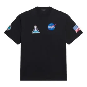 Balenciaga x NASA Crossover Space Retro Kurzarm-T-Shirt „Black“ 651795TKVD71070 Balenciaga x NASA Crossover Space Retro Kurzarm-T-Shirt „Black“ 651795TKVD71070