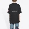 Balenciaga x NASA Crossover Space Retro Kurzarm-T-Shirt „Black“ 651795TKVD71070
