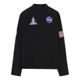 Balenciaga x NASA Space Multi-Patch-Sweatshirt „Black“ 662496TKVD71070