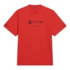 Balenciaga x PlayStation Crossover FW21 PS5 Alphabet-Geometrie-Muster-Print Kurzarm Unisex Rot 651795TKVF36552