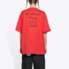 Balenciaga x PlayStation Crossover FW21 PS5 Alphabet-Geometrie-Muster-Print Kurzarm Unisex Rot 651795TKVF36552