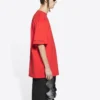 Balenciaga x PlayStation Crossover FW21 PS5 Alphabet-Geometrie-Muster-Print Kurzarm Unisex Rot 651795TKVF36552