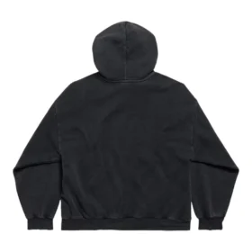 Balenciaga x Puma Hoodie, mittlere Passform „Black Faded“ 767877TTVA41041 Balenciaga x Puma Hoodie, mittlere Passform „Black Faded“ 767877TTVA41041