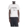 Balenciaga x RuPaul gemeinsam signiertes FW21-Shirt mit Buchstabenprint und rundem Kragen, Herren, Weiß 670943TLV579057