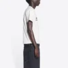 Balenciaga x RuPaul gemeinsam signiertes FW21-Shirt mit Buchstabenprint und rundem Kragen, Herren, Weiß 670943TLV579057