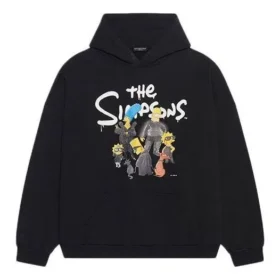 Balenciaga x THE SIMPSONS Baumwoll-Hoodie, weite Passform „Black“ 674986TLVG81000 Balenciaga x THE SIMPSONS Baumwoll-Hoodie, weite Passform „Black“ 674986TLVG81000