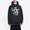 Balenciaga x THE SIMPSONS Baumwoll-Hoodie, weite Passform „Black“ 674986TLVG81000