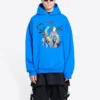 Balenciaga x THE SIMPSONS Baumwoll-Hoodie, weite Passform „Blue“ 674986TLVG84210
