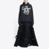 Balenciaga x THE SIMPSONS Baumwoll-Hoodie, weite Passform „Schwarz“ 675003TLVG81000
