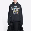 Balenciaga x THE SIMPSONS Baumwoll-Hoodie, weite Passform „Schwarz“ 675003TLVG81000