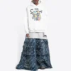Balenciaga x THE SIMPSONS Baumwoll-Hoodie, weite Passform „Weiß“ 675003TLVG89016