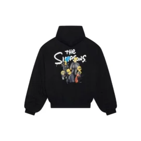 Balenciaga x The Simpsons Gepolsterter Bomber-Hoodie „Schwarz“ 657115TLVG71000