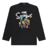 Balenciaga x THE SIMPSONS Langarm-T-Shirt, Large Fit „Black“ 681046TLVG70100