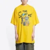 Balenciaga x THE SIMPSONS Oversized-Baumwoll-T-Shirt „Yellow“ 676589TLVG77200
