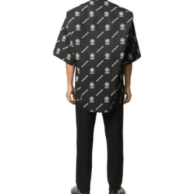 Balenciaga x WFP Kurzarm-Shirt mit quadratischem Rückenausschnitt „Black White“ 602026TIL251070