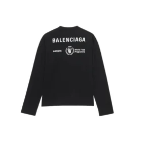 Balenciaga x WFP Langarm-T-Shirt, Medium Fit „Schwarz“ 612967THV841000