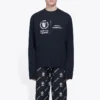 Balenciaga x WFP Langarm-T-Shirt, Medium Fit „Schwarz“ 612967THV841000
