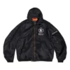 Balenciaga x WFP Leichte Bomberjacke mit Kapuze „Black“ 752178TLO251000