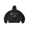 Balenciaga x WFP Leichte Bomberjacke mit Kapuze „Black“ 752178TLO251000
