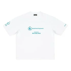 Balenciaga x WFP T-Shirt, Medium-Fit, „White“ 612966TMVL29086 Balenciaga x WFP T-Shirt, Medium-Fit, „White“ 612966TMVL29086