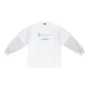 Balenciaga x WFP T-Shirt mit doppelten Ärmeln „Weiß“ 698089TMVL29086