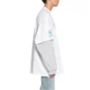 Balenciaga x WFP T-Shirt mit doppelten Ärmeln „Weiß“ 698089TMVL29086