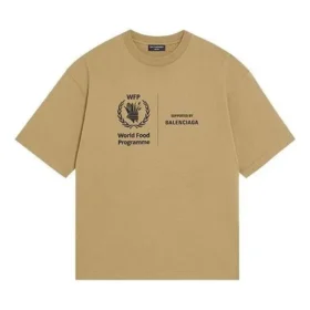 Balenciaga x WFP T-Shirt, mittlere Passform „Khaki“ 612966THV849605 Balenciaga x WFP T-Shirt, mittlere Passform „Khaki“ 612966THV849605