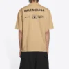Balenciaga x WFP T-Shirt, mittlere Passform „Khaki“ 612966THV849605