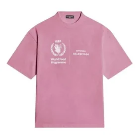 Balenciaga x WFP T-Shirt, mittlere Passform „Pink“ 612966THV845621 Balenciaga x WFP T-Shirt, mittlere Passform „Pink“ 612966THV845621
