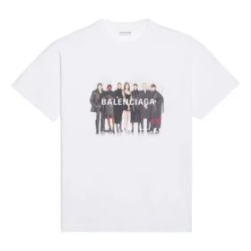 Band-Porträt-Aufdruck Logo Retro Kurzarm-Shirt „Weiß“ 612965TIV479000 Band-Porträt-Aufdruck Logo Retro Kurzarm-Shirt „Weiß“ 612965TIV479000