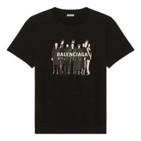 Band-Porträt-Aufdruck, Logo, Retro, Kurzarm, Unisex, Schwarz 612965TIVA11000 Band-Porträt-Aufdruck, Logo, Retro, Kurzarm, Unisex, Schwarz 612965TIVA11000