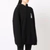 Barcode Baumwoll-Hoodie „Black“ 651799TKVE61070