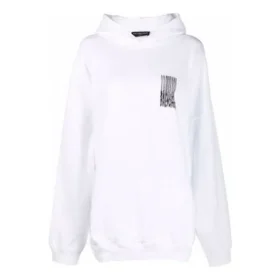 Barcode-Baumwoll-Hoodie „Weiß“ 651799TKVE69040 Barcode-Baumwoll-Hoodie „Weiß“ 651799TKVE69040