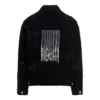 Barcode Destroyed-Denim-Jacke „Schwarz“ 664329TBP471055