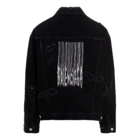 Barcode Destroyed-Denim-Jacke „Schwarz“ 664329TBP471055 Barcode Destroyed-Denim-Jacke „Schwarz“ 664329TBP471055
