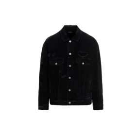 Barcode Destroyed-Denim-Jacke „Schwarz“ 664329TBP471055 Barcode Destroyed-Denim-Jacke „Schwarz“ 664329TBP471055