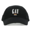 Baseballkappe aus Baumwoll-Twill mit gesticktem Pride-Logo „Black“ 670811410B21000