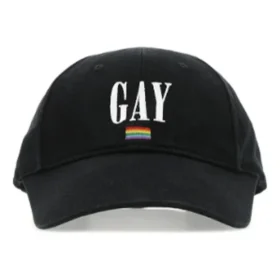 Baseballkappe aus Baumwoll-Twill mit gesticktem Pride-Logo „Black“ 670811410B21000