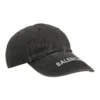 Baseballkappe aus gewaschenem Denim mit Logo „Schwarz/Weiß“ 617160-4A2B4-1077
