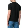 Basic-T-Shirt mit kleinem Logo, Rundhalsausschnitt und kurzen Ärmeln, Unisex, Schwarz 556151TYK281000