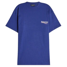 Baumwoll-Jersey-T-Shirt mit politischem Logo BLGA-508203-TAV44-BL