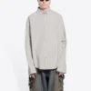Baumwoll-Shirt, Large Fit „Cement Grey“ 681688TKM102967
