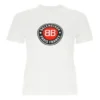 Baumwoll-T-Shirt mit Aufdruck, kurzärmelig, weiß 612964TJVD69000