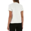 Baumwoll-T-Shirt mit Aufdruck, kurzärmelig, weiß 612964TJVD69000